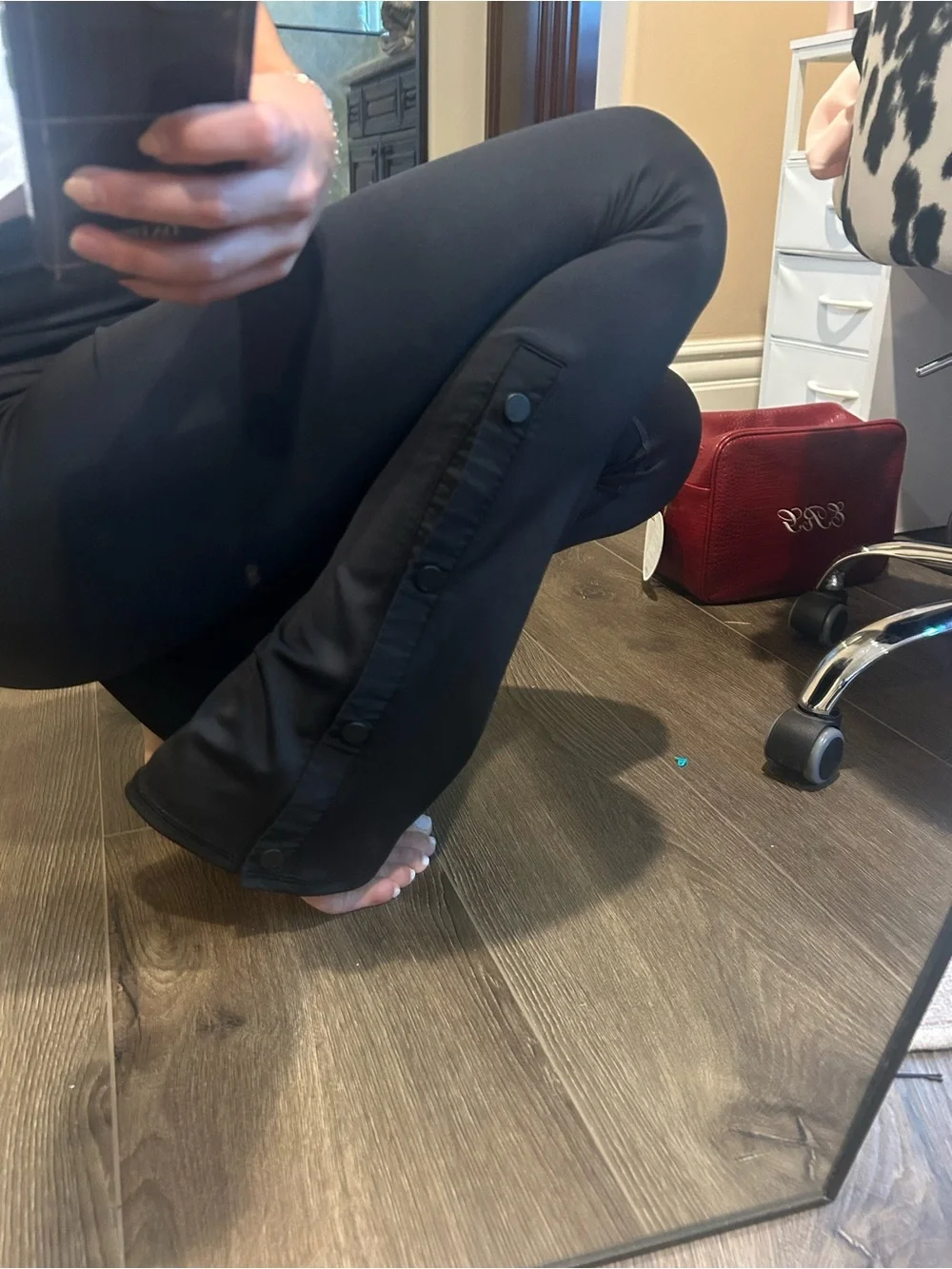 ALO Yoga Black High-Waist Flare Yoga Pants